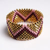 Heidi Gold- Berry and Blush Pink Zig Zag Cuff