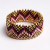 Nadia Gold- Berry and Blush Pink Small Zig Zag Cuff