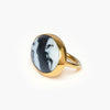 Tallulah - Gold Ring With B&W Agate