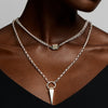 Annie - Silver Cube Necklace