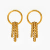Farah - Gold Circle Beaded Studs (Pair)