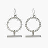 Fern - Large Silver TBar Hoop Earrings (Pair)