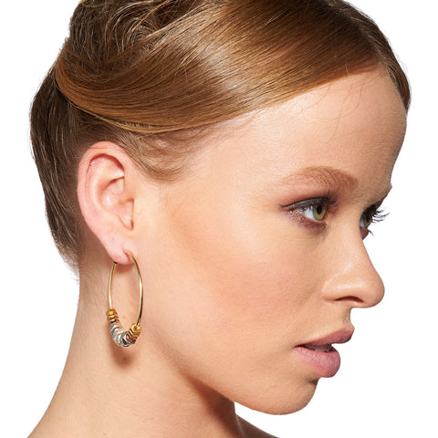 Clari Gold Metallics Earrings by Alice Menter - 2
