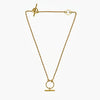 Amber - Gold T-Bar Necklace