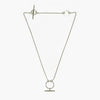 Amber - Silver T-Bar Necklace