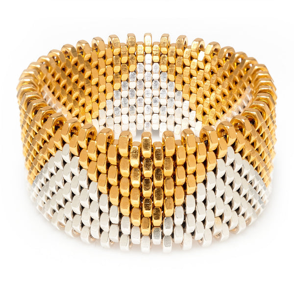 Christie Gold & Silver Cuff by Alice Menter - 1