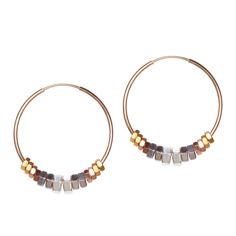 Clari Gold Metallics Earrings by Alice Menter - 1