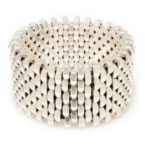 Ruby Silver Cuff by Alice Menter - 1